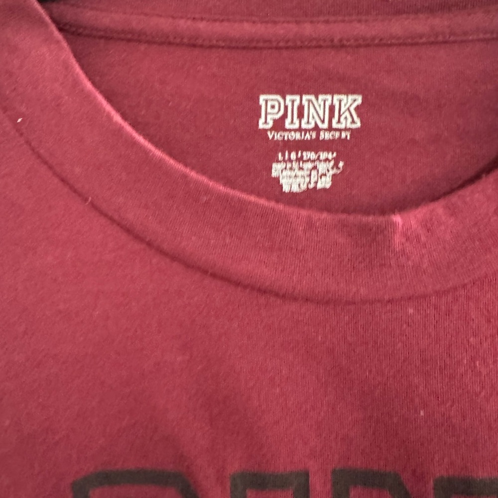 PINK Victoria's Secret Maroon Long Sleeve Tee - Picture 5 of 5